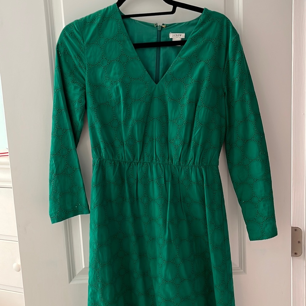 Good condition, Jcrew green dress, size 2